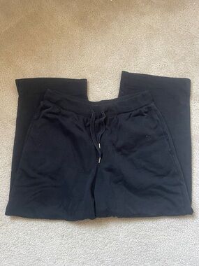 Old Navy Black Fleece Sweatpants with Drawstring